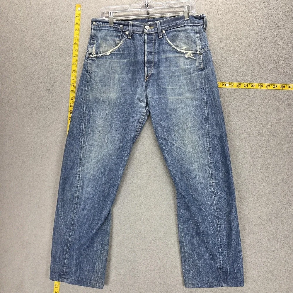 Vintage Levis Engineered Jeans Mens Blue Twisted Button Fly Fits 32x28